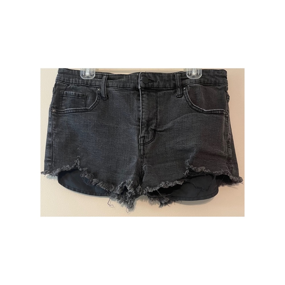 MOSSIMO | Black High Rise Distressed Cutoff Denim Shorts